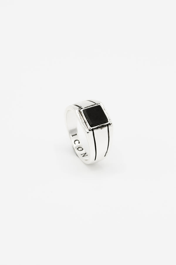Icon Brand Icon Brand Silver Folium Composite Signet Ring