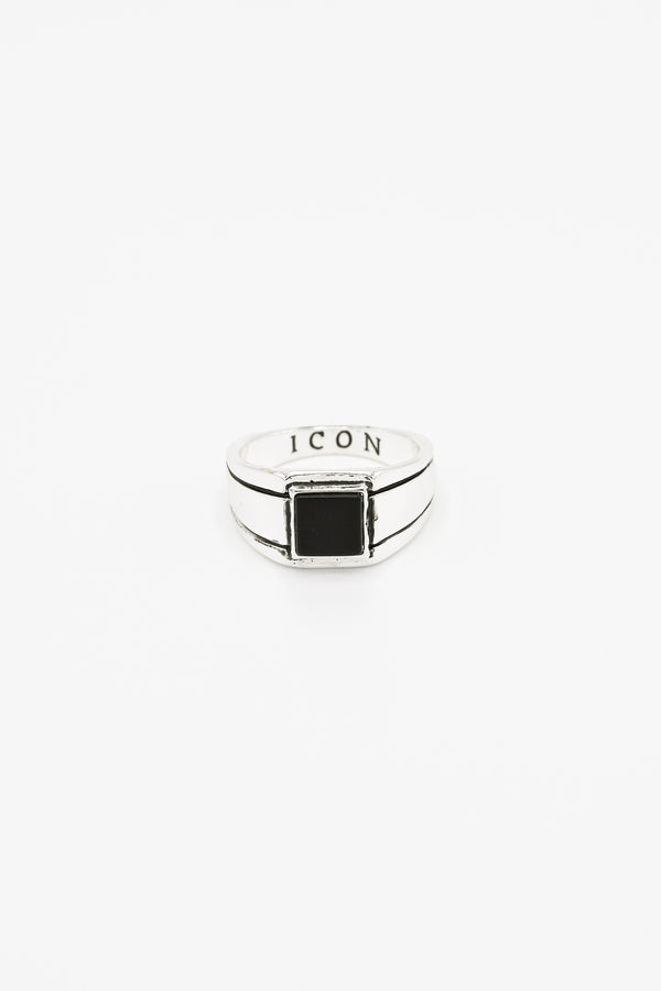 icon brand Icon Brand Silver Folium Composite Signet Ring