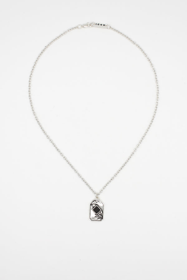 icon brand Icon Brand Silver Folium Rectangle Composite Necklace