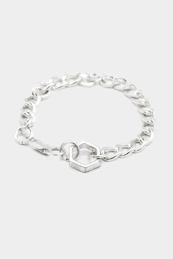 icon brand Icon Brand Silver Sunday Hexagon Bracelet