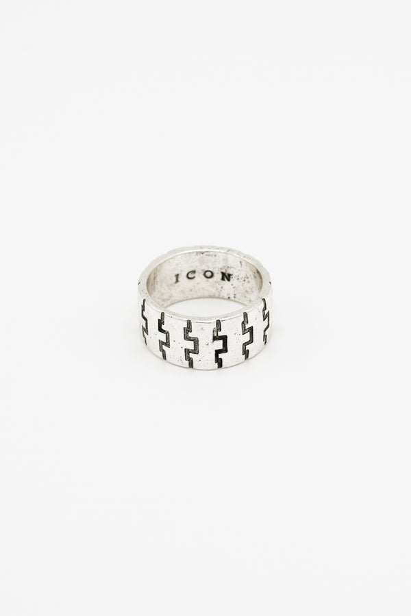 icon brand Icon Brand Silver Watch Strap Detail Band Ring