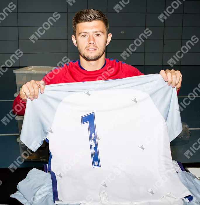 Icons Aaron Cresswell England Back Signed 2016-17 Home Shirt