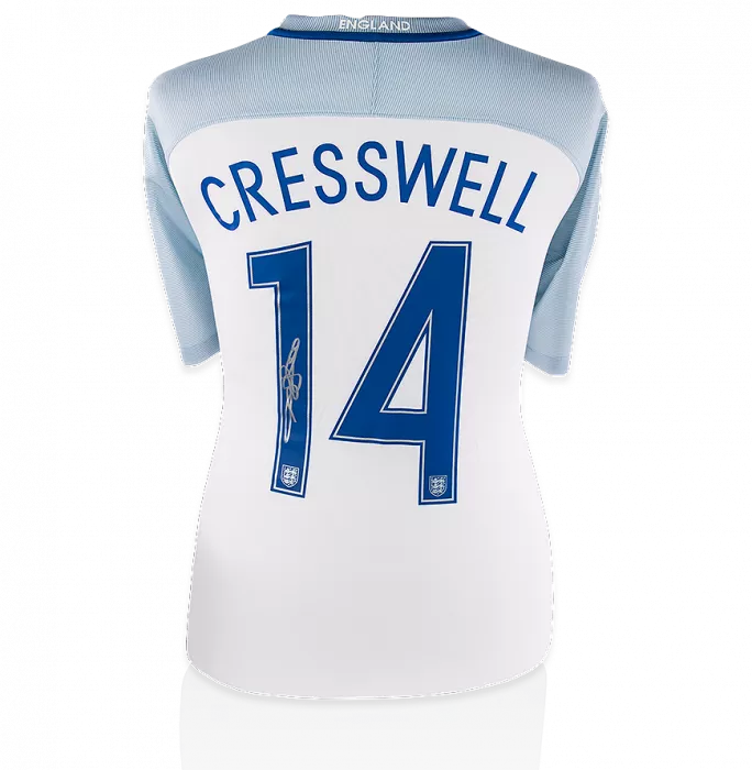 icons Aaron Cresswell England Back Signed 2016-17 Home Shirt