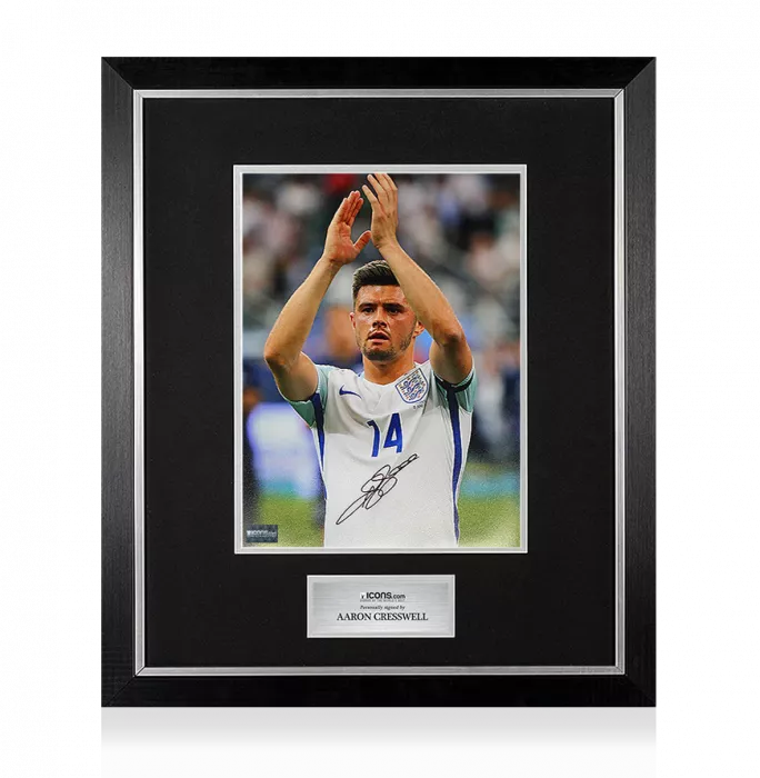 icons Aaron Cresswell Signed England Photo In Premium Photo Frame