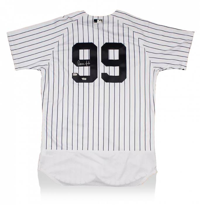 Icons Aaron Judge Back Signed White New York Yankees Home Jersey