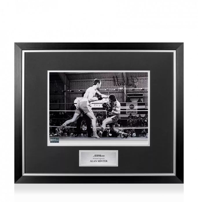 Icons Alan Minter Signed Photo In Premium Photo Frame