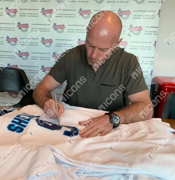 Icons Alan Shearer Back Signed England 1996 Home Shirt In Classic Frame