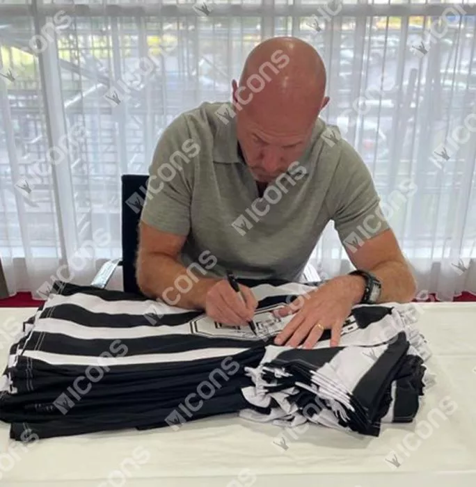 Icons Alan Shearer Back Signed Newcastle United Retro Home Shirt