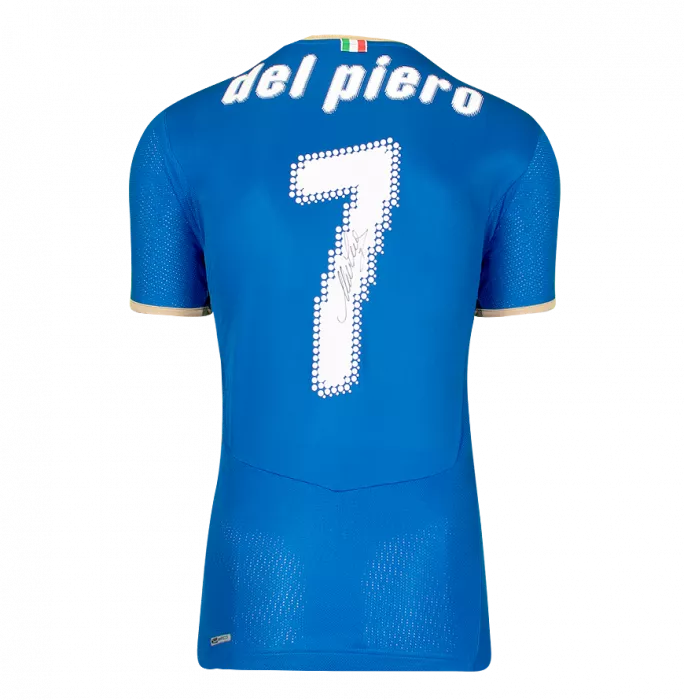 Icons Alessandro Del Piero Back Signed Italy 2008 Home Shirt In Hero Frame: Option 1