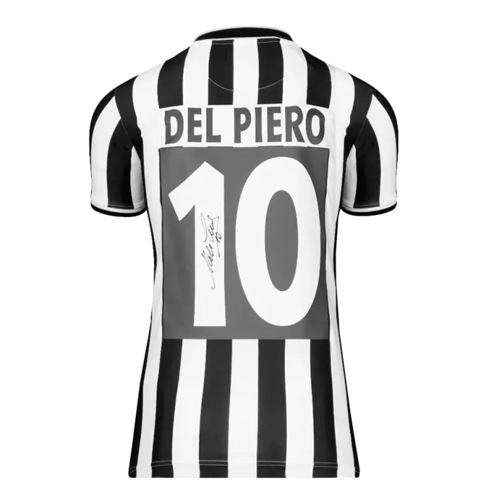 icons Alessandro Del Piero Back Signed Juventus 1994-95 Home Shirt