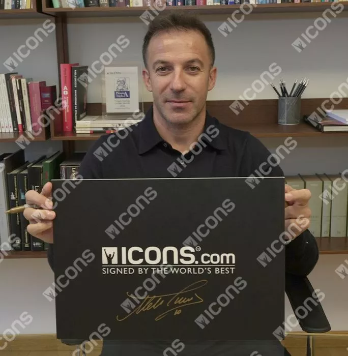 Icons Alessandro Del Piero Back Signed Juventus 2010-11 Home Shirt With Fan Style Numbers In Deluxe Packaging