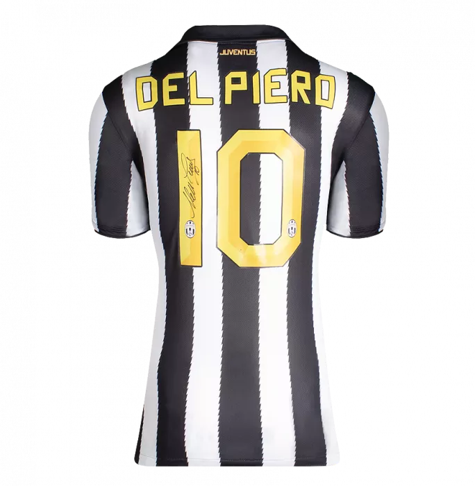Icons Alessandro Del Piero Back Signed Juventus 2010-11 Home Shirt In Hero Frame: Option 1