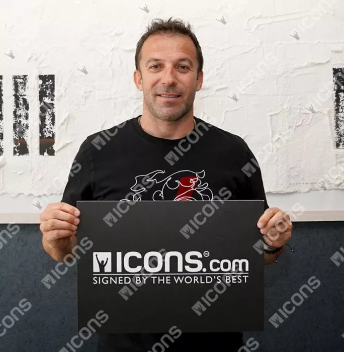 Icons Alessandro Del Piero Back Signed Juventus 2010-11 Home Shirt With Fan Style Numbers In Classic Frame