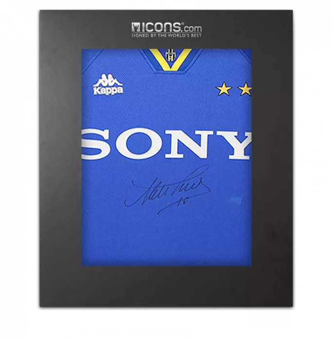 icons Alessandro Del Piero Front Signed Juventus 1995-97 Away Shirt In Deluxe Packaging