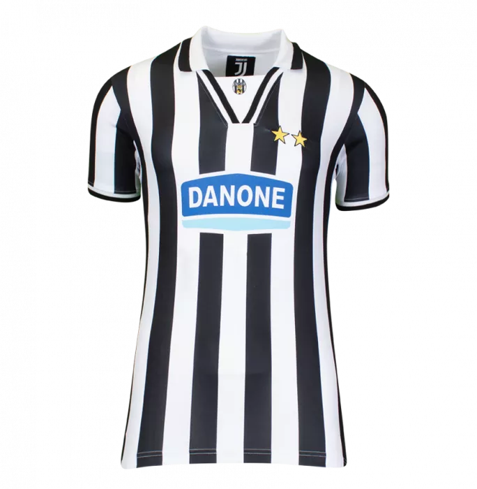 Icons Alessandro Del Piero Official UEFA Champions League Back Signed And Hero Framed Juventus 1994-95 Home Shirt With Fan Style Numbers