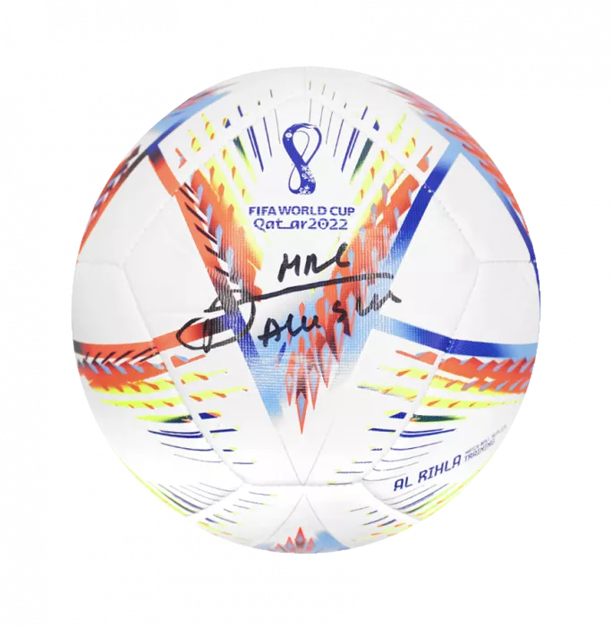 Icons Alexis Mac Allister Official 2022 FIFA World Cup™ Signed Football In Acrylic Case