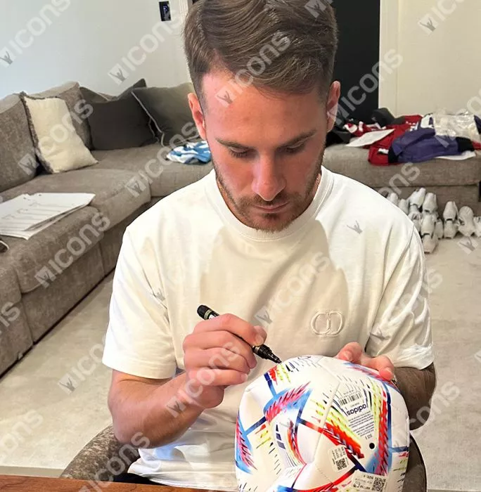 Icons Alexis Mac Allister Official 2022 FIFA World Cup™ Signed Football In Acrylic Case