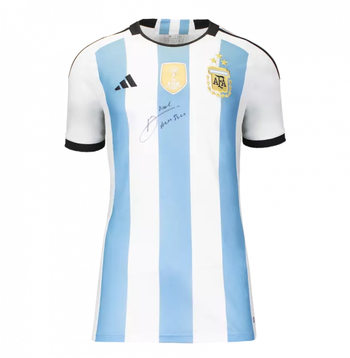 Icons Alexis Mac Allister Official 2022 FIFA World Cup™ Front Signed And Hero Framed Argentina 2022 Home Shirt