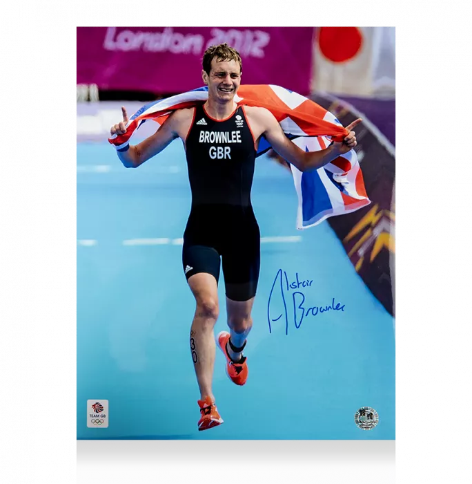 icons Alistair Brownlee Signed Team GB Photo: Crossing the Line