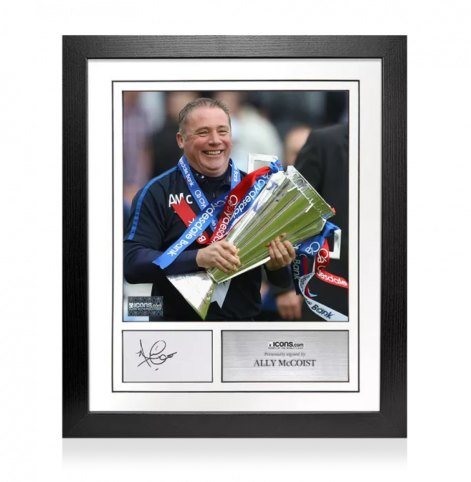 icons Ally McCoist Signed Card and Rangers Photo Frame – Option 1