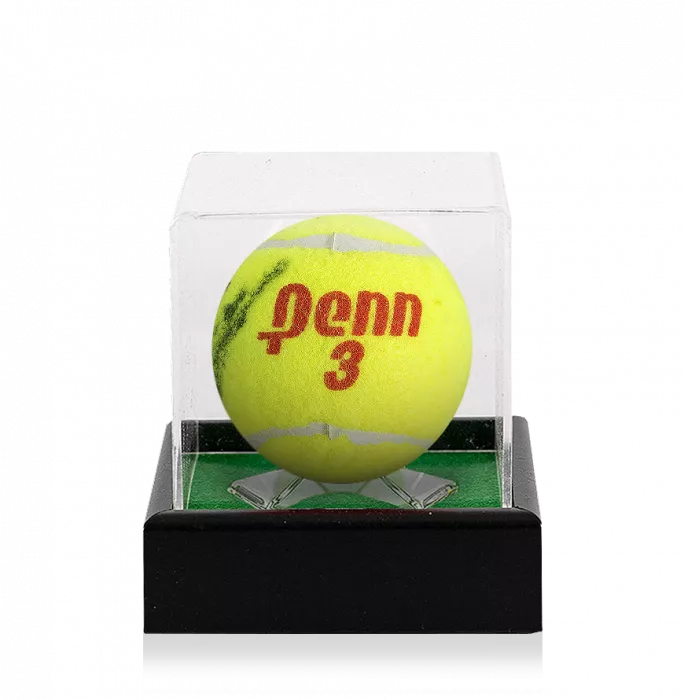 Icons Andre Agassi Signed Tennis Ball In Acrylic Case