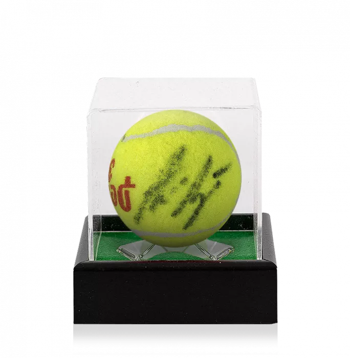 icons Andre Agassi Signed Tennis Ball In Acrylic Case