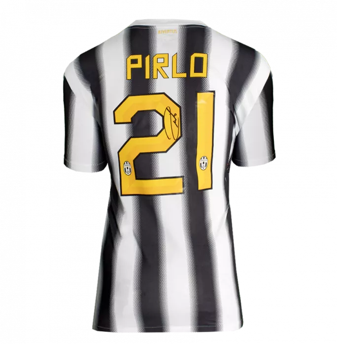 Icons Andrea Pirlo Back Signed Juventus 2011-12 Home Shirt In Classic Frame