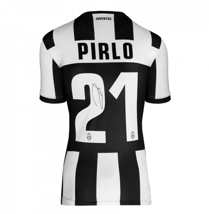 Icons Andrea Pirlo Back Signed Juventus 2012-13 Home Shirt In Deluxe Packaging