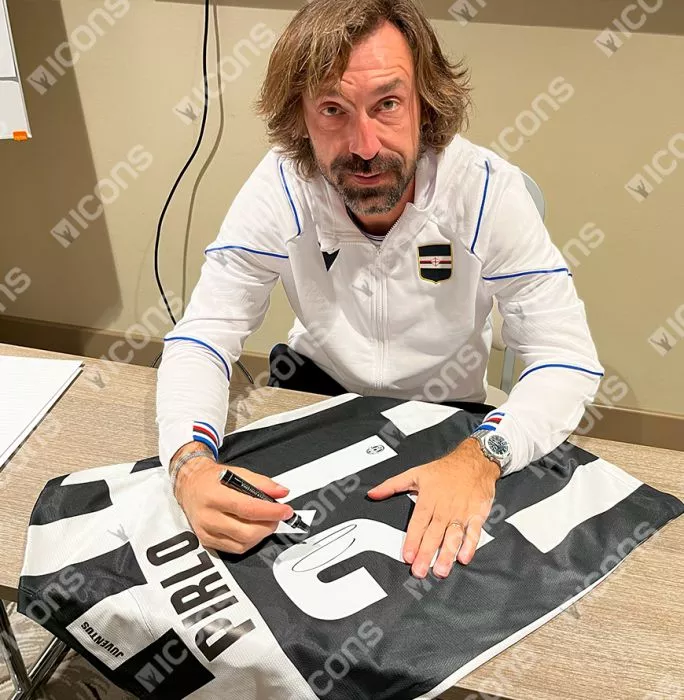 Icons Andrea Pirlo Back Signed Juventus 2012-13 Home Shirt In Classic Frame