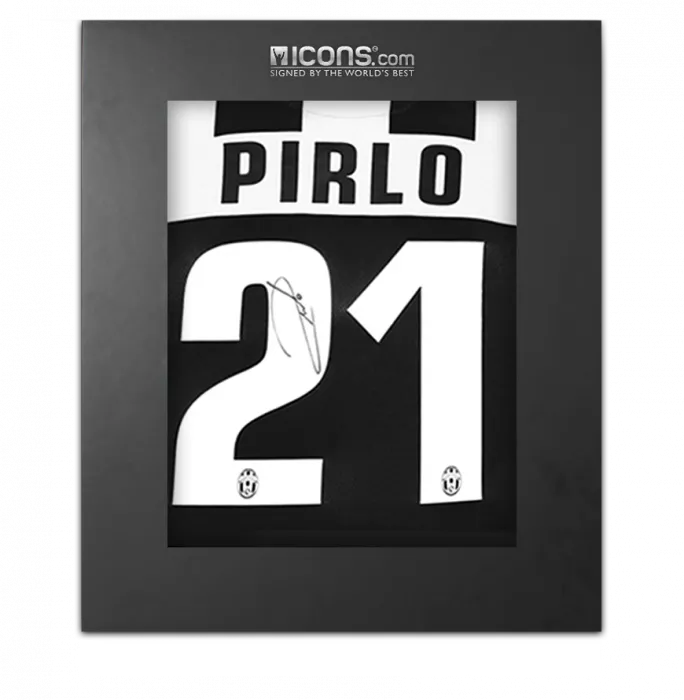 icons Andrea Pirlo Back Signed Juventus 2012-13 Home Shirt In Deluxe Packaging