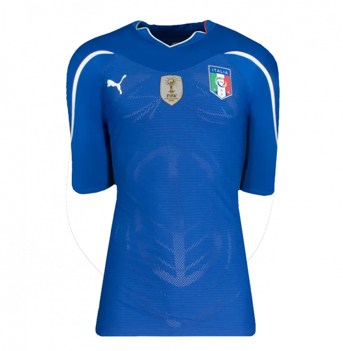 Icons Andrea Pirlo Official 2010 FIFA World Cup™ Back Signed And Hero Framed Italy 2010-12 Home Shirt