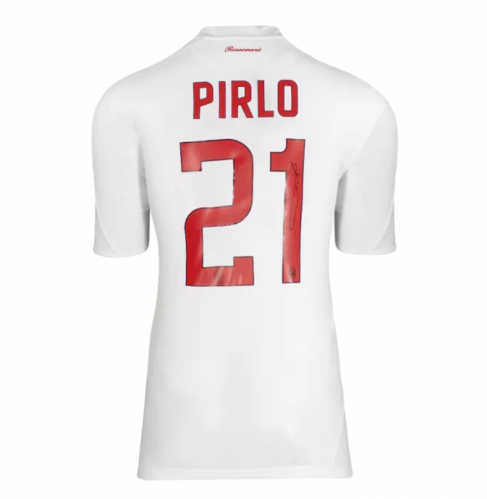 Icons Andrea Pirlo Official AC Milan Back Signed And Framed 2008-09 Away Shirt
