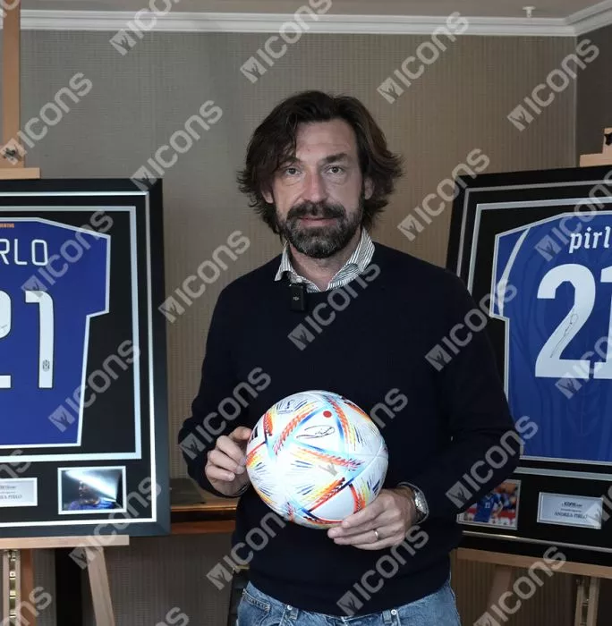 Icons Andrea Pirlo Official FIFA World Cup™ Signed Football In Acrylic Case