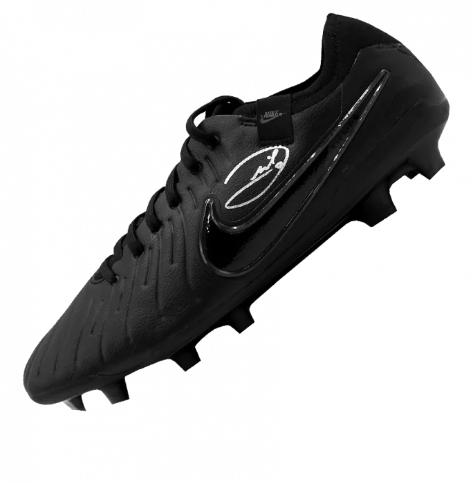 Icons Andrea Pirlo Official UEFA Champions League Signed Nike Tiempo Black Boot In Photo Acrylic Case: Option 1