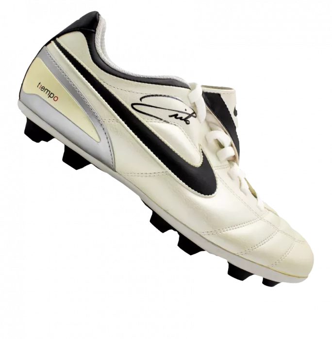 Icons Andrea Pirlo Official UEFA Champions League Signed Nike Tiempo Boot In Photo Acrylic Case: Option 1