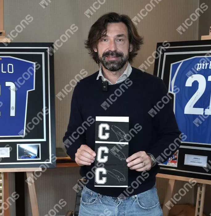 Icons Andrea Pirlo Signed And Framed Captain's Armband