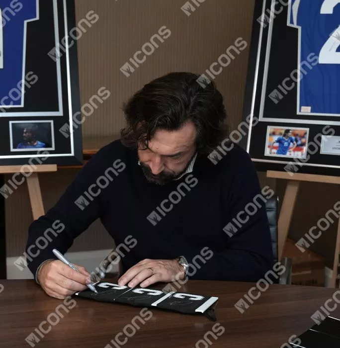 Icons Andrea Pirlo Signed And Framed Captain's Armband