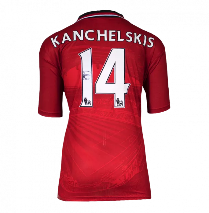icons Andrei Kanchelskis Front Signed Manchester United 1996 1996-97 Home Shirt