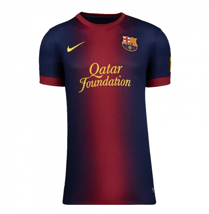 Icons Andres Iniesta Back Signed FC Barcelona 2012-13 Home Shirt