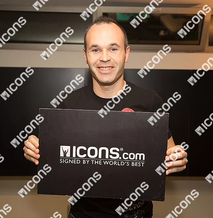 Icons Andres Iniesta Back Signed Spain 2014 Home Shirt In Classic Frame