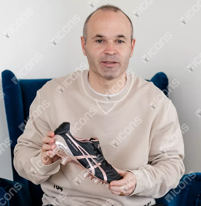Icons Andres Iniesta Signed Black Asics Lethal 4G Boot