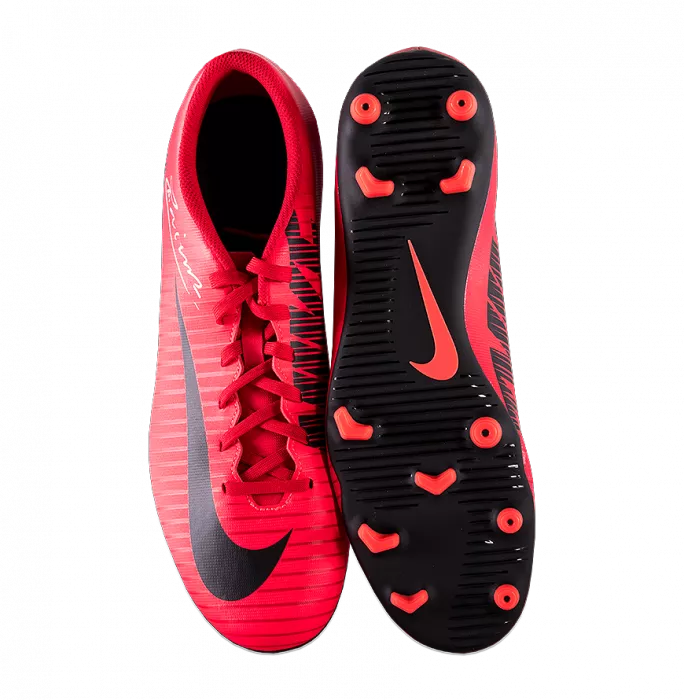 Icons Andres Iniesta Signed Red And Black Nike Mercurial Boot
