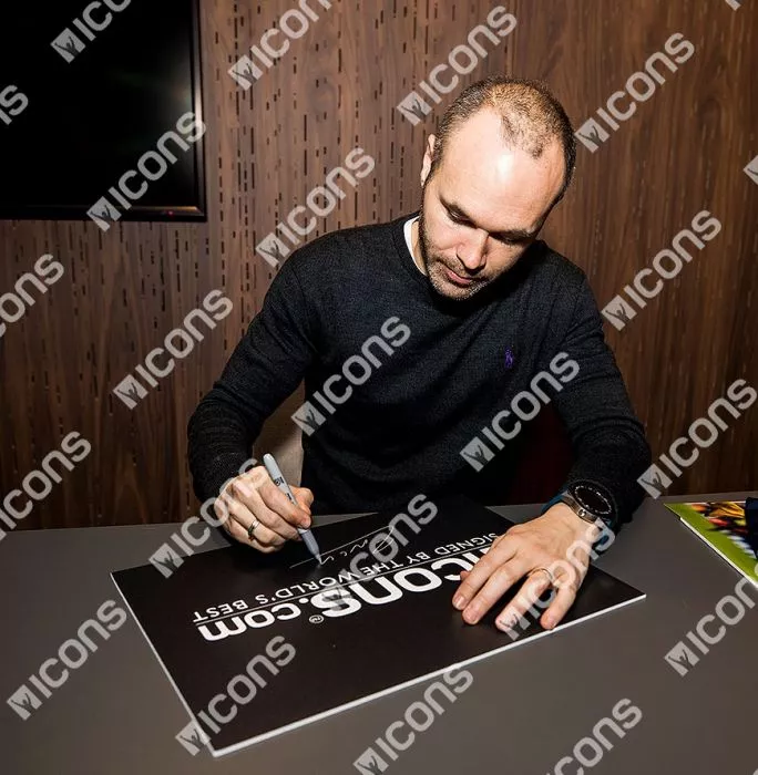 Icons Andres Iniesta Signed Spain Photo: Iconic 2010 FIFA World Cup Final Goal Vs Netherlands