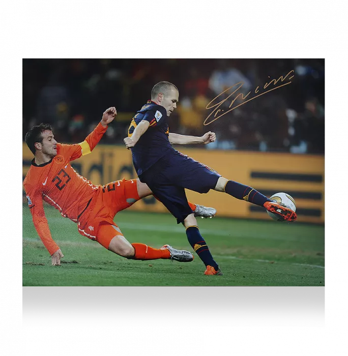 icons Andres Iniesta Signed Spain Photo: Iconic 2010 FIFA World Cup Final Goal vs Netherlands
