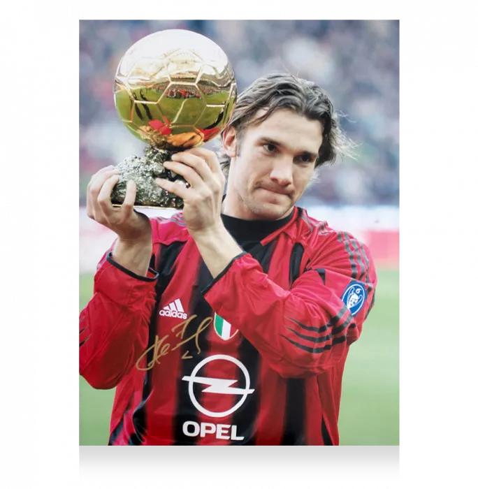 Icons Andriy Shevchenko Official AC Milan Signed And Framed Photo: 2004 Ballon D'Or Winner