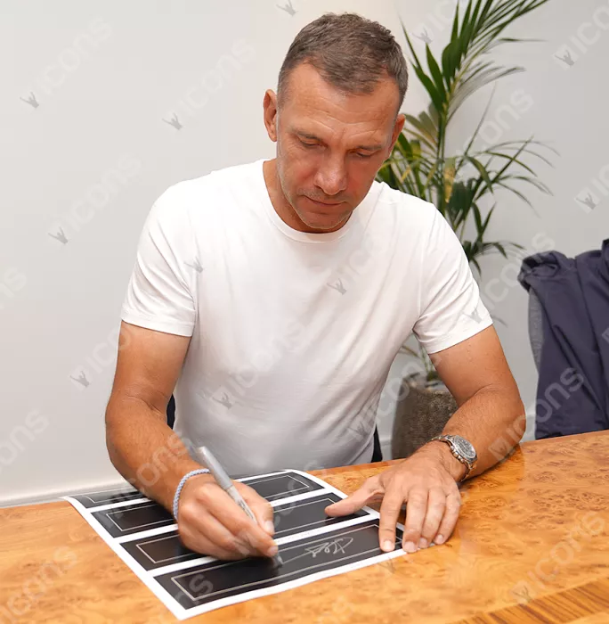 Icons Andriy Shevchenko Official Ballon D'Or™ Signed Plaque And Photo Frame: 2004 Winner