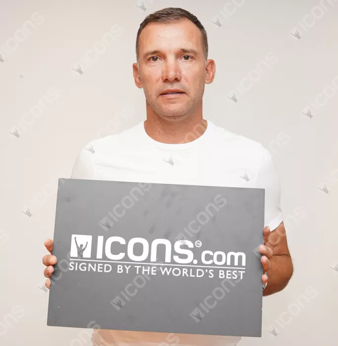 Icons Andriy Shevchenko Official Ballon D'Or™ Signed Plaque And Photo Frame: 2004 Winner