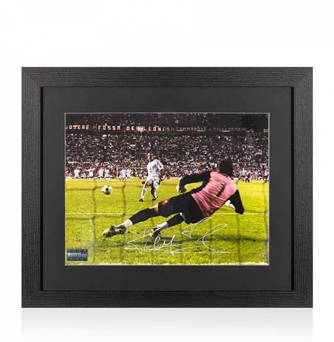 icons Andriy Shevchenko Signed AC Milan Photo In Black Wooden Frame: 2003 UEFA Champions League Winner