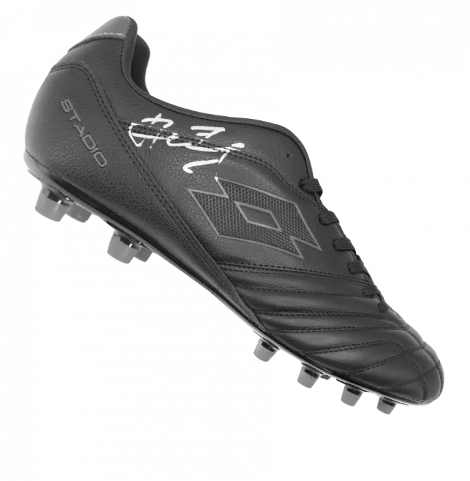 Icons Andriy Shevchenko Signed Black Lotto Stadio III Boot In Bubble Frame: Option 1