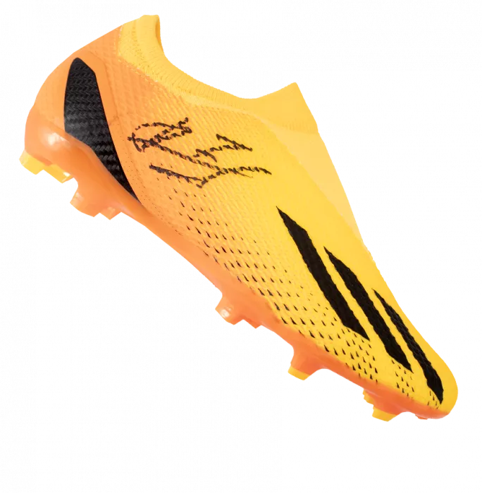 Icons Andriy Shevchenko Signed Orange Adidas X Speedportal .3 Boot In Bubble Frame: Option 1
